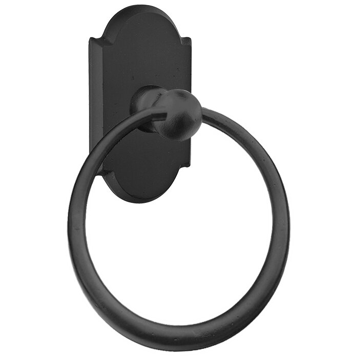Arched Towel Ring in Flat Black Bronze