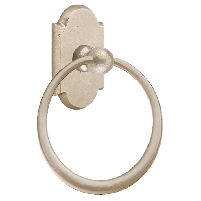 Arched Towel Ring in Tumbled White Bronze
