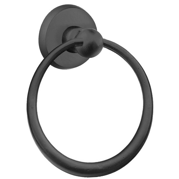 Round Towel Ring in Flat Black Bronze