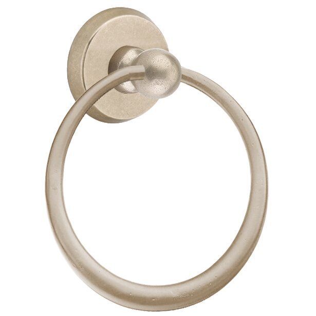 Round Towel Ring in Tumbled White Bronze