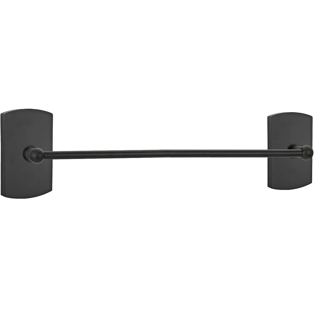 Curved Rectangular 30" Single Towel Bar in Flat Black Bronze