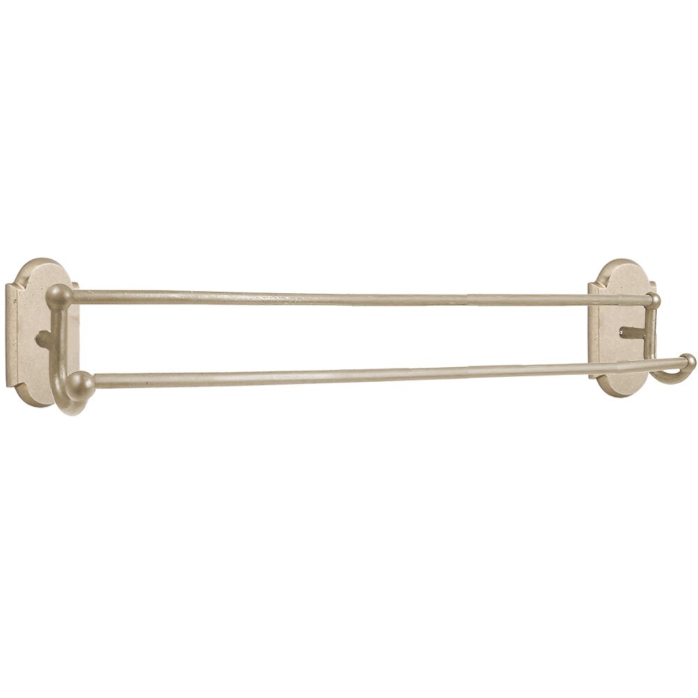 Arched 30" Double Towel Bar in Tumbled White Bronze