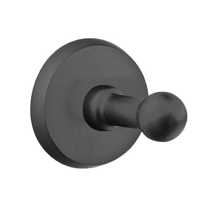Round Single Hook in Flat Black Bronze