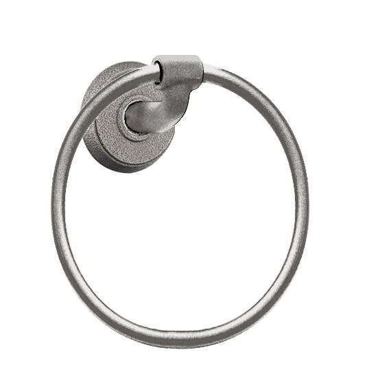 #2 Round Towel Ring in Satin Steel