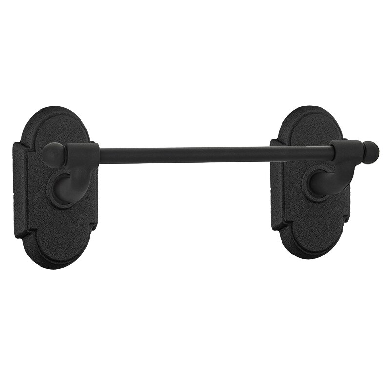 #1 Arched 12" Centers Towel Bar in Flat Black Steel