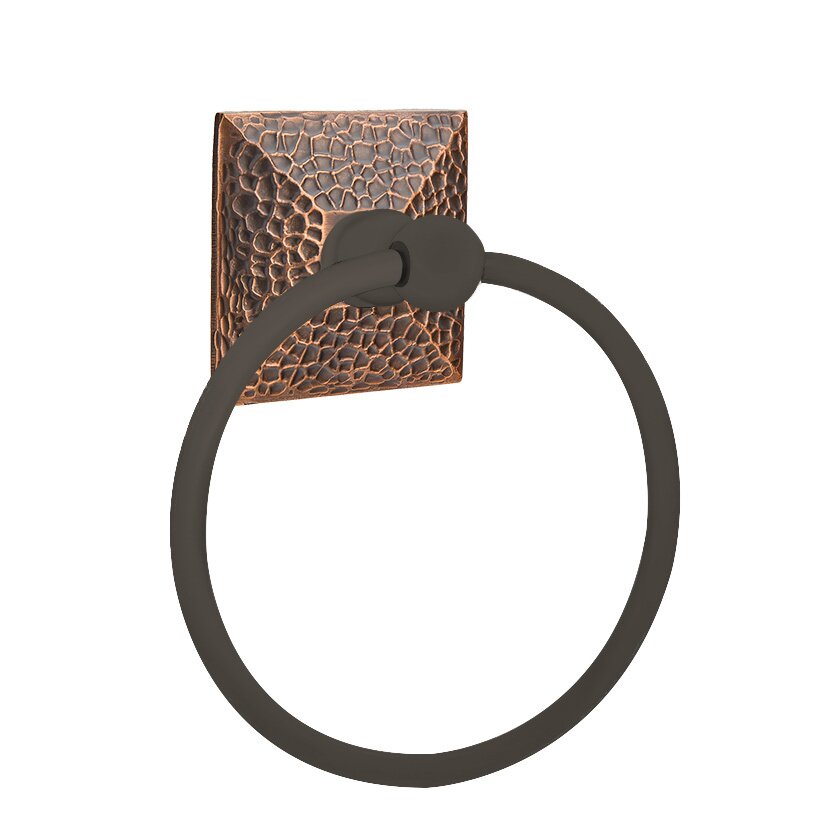 Hammered Towel Ring in Oil Rubbed Bronze