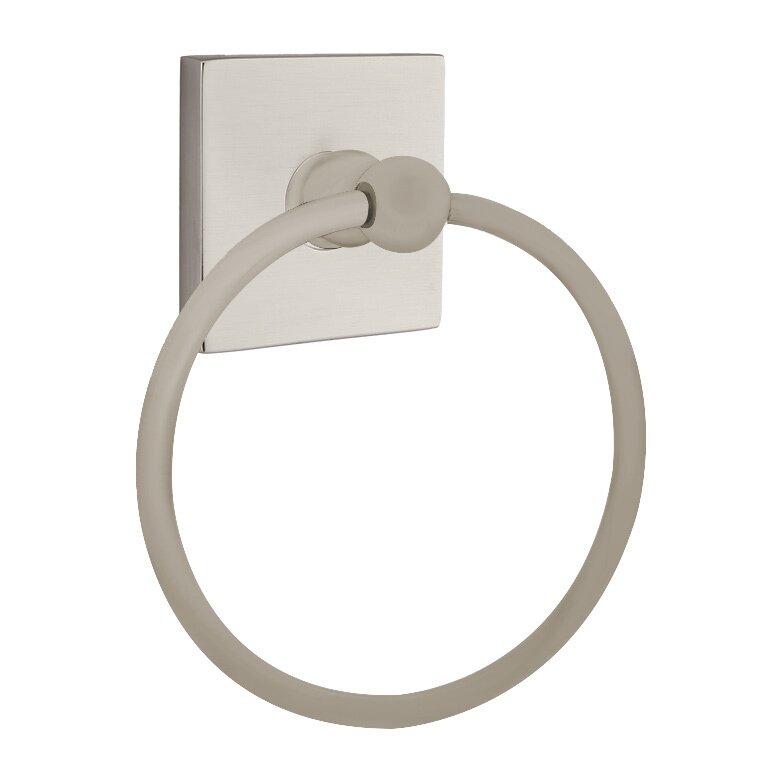 Square Towel Ring in Pewter