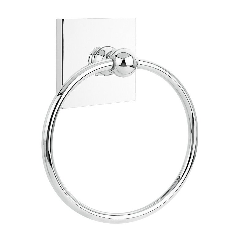 Square Towel Ring in Polished Chrome