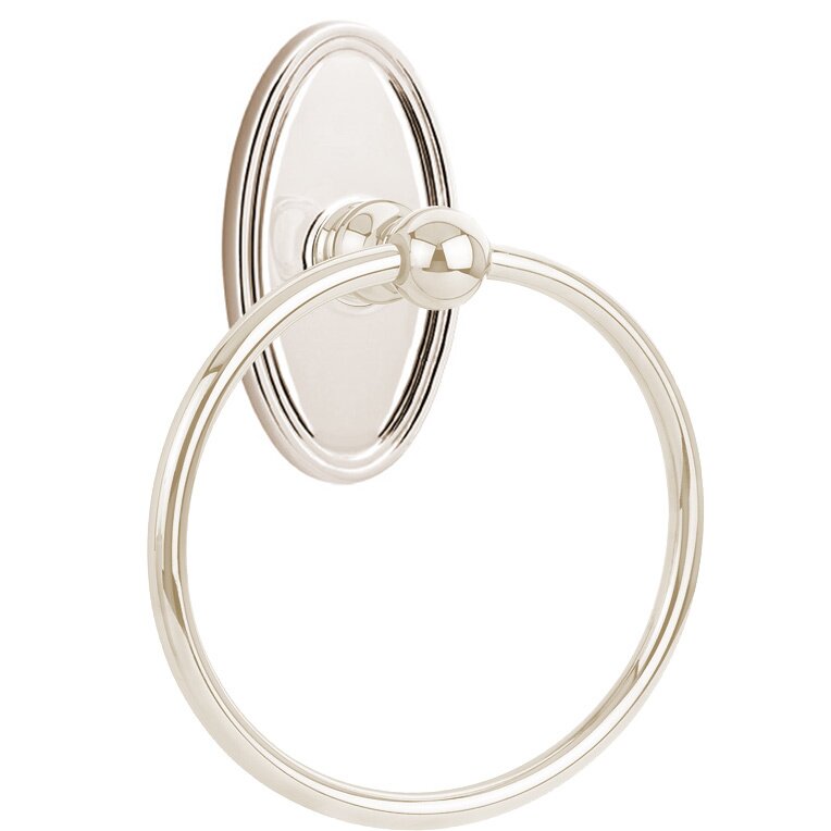 Oval Towel Ring in Lifetime Polished Nickel