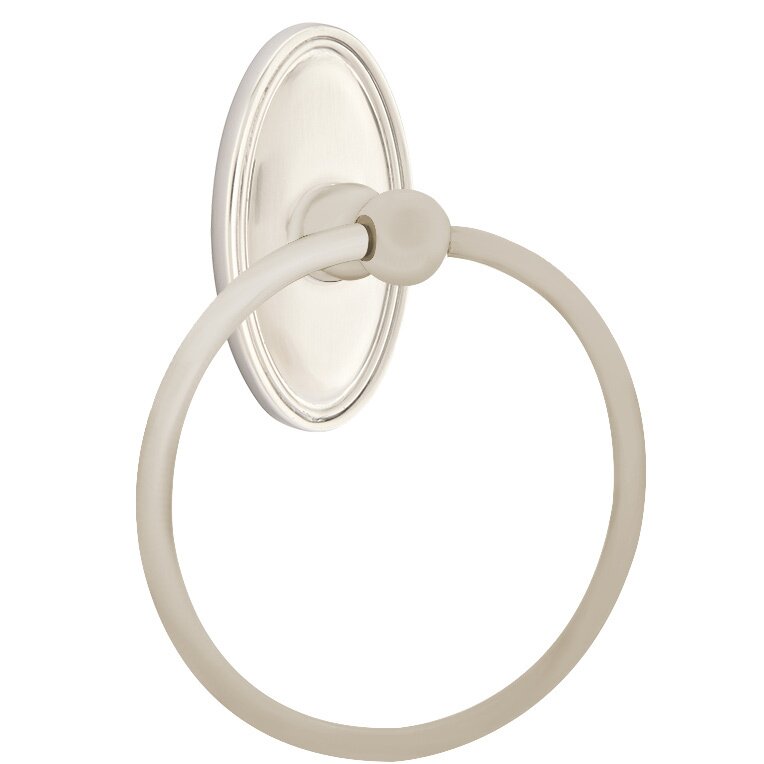 Oval Towel Ring in Satin Nickel