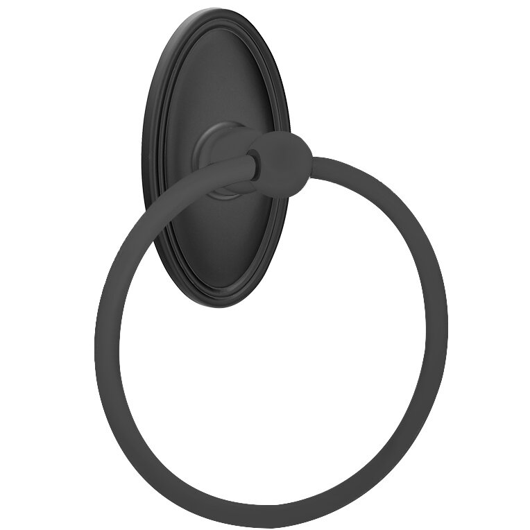 Oval Towel Ring in Flat Black