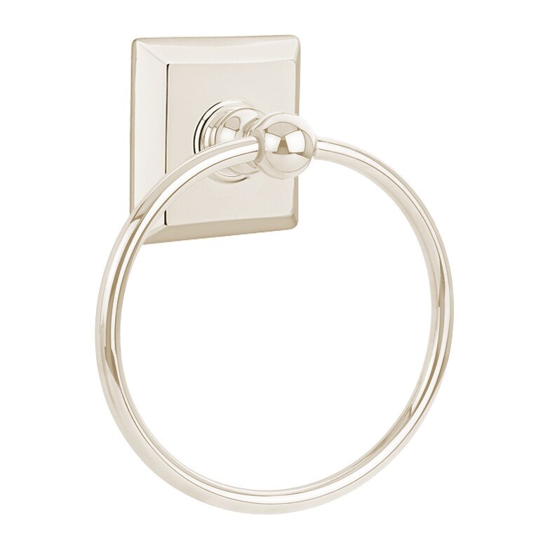 Quincy Towel Ring in Lifetime Polished Nickel