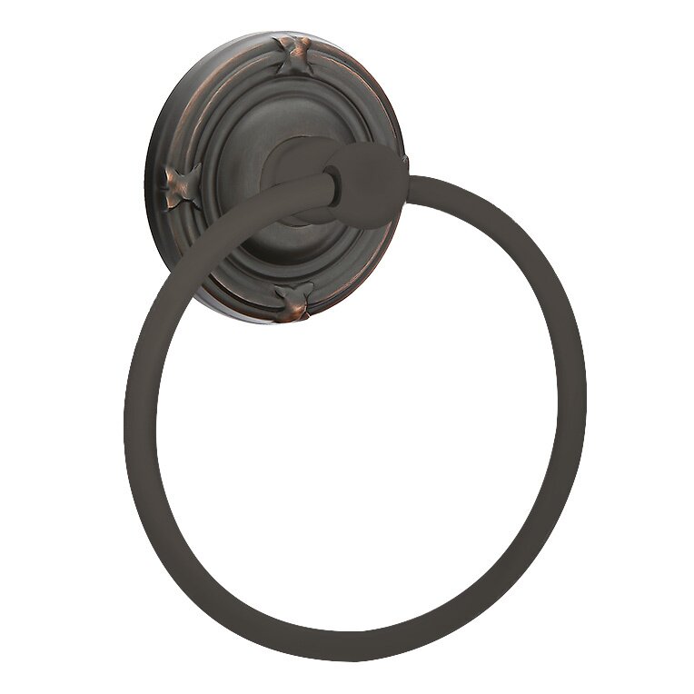 Ribbon & Reed Towel Ring in Oil Rubbed Bronze