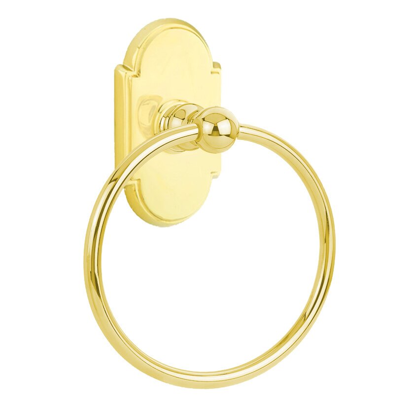 Arched Towel Ring in Lifetime Brass