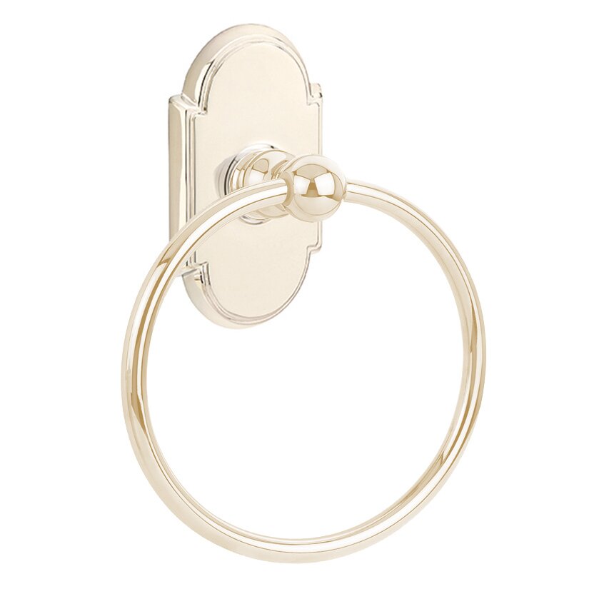 Arched Towel Ring in Lifetime Polished Nickel