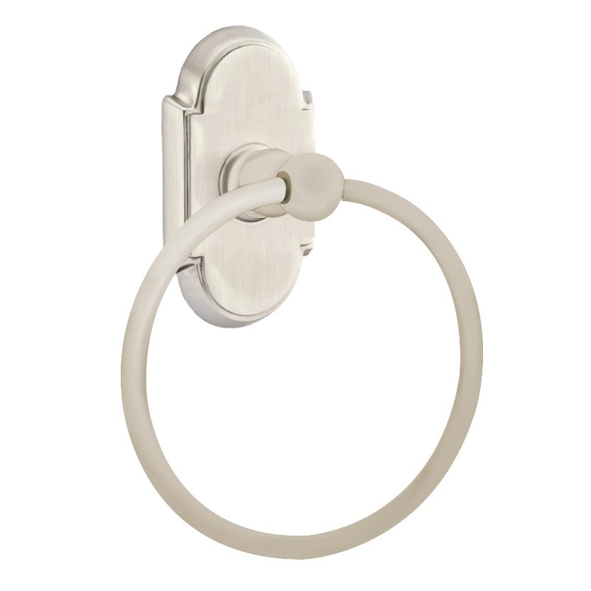 Arched Towel Ring in Satin Nickel