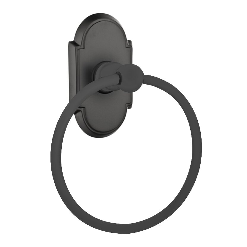 Arched Towel Ring in Flat Black