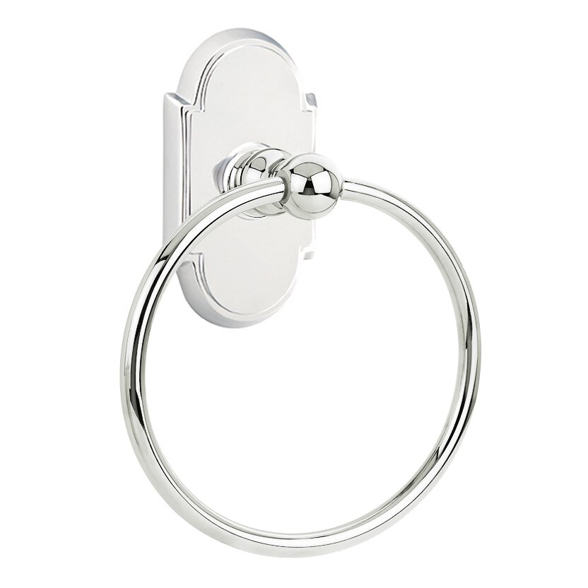 Arched Towel Ring in Polished Chrome
