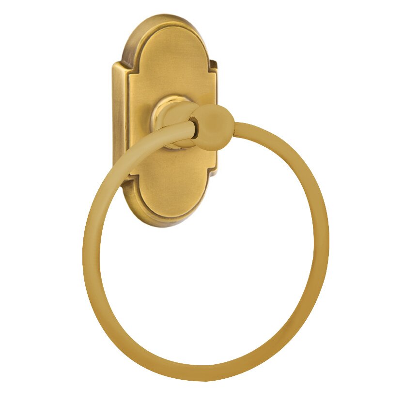 Arched Towel Ring in French Antique Brass