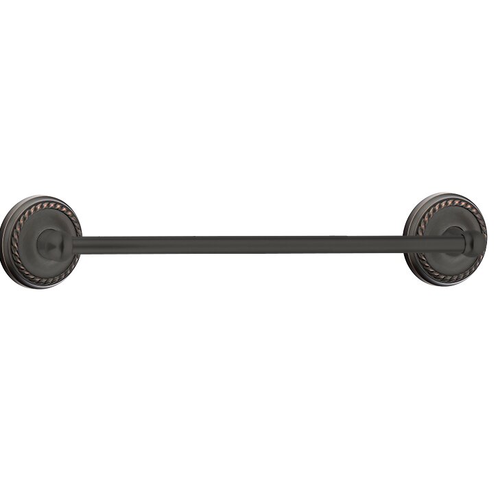 Rope 24" Single Towel Bar in Oil Rubbed Bronze