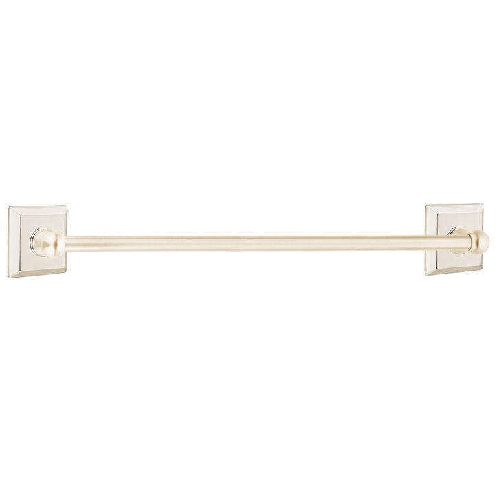 30" Single Towel Bar with Quincy Rose in Lifetime Polished Nickel