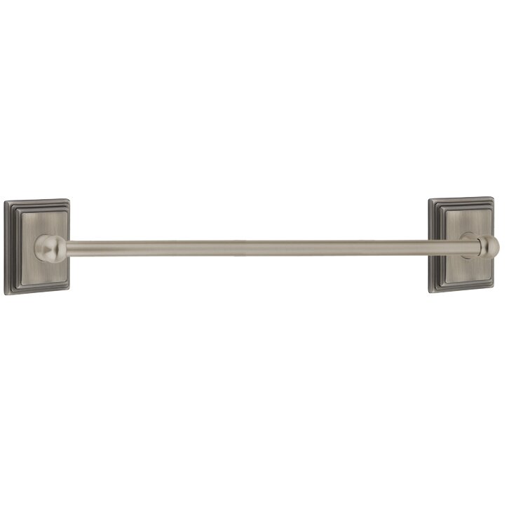 30" Single Towel Bar with Wilshire Rose in Pewter
