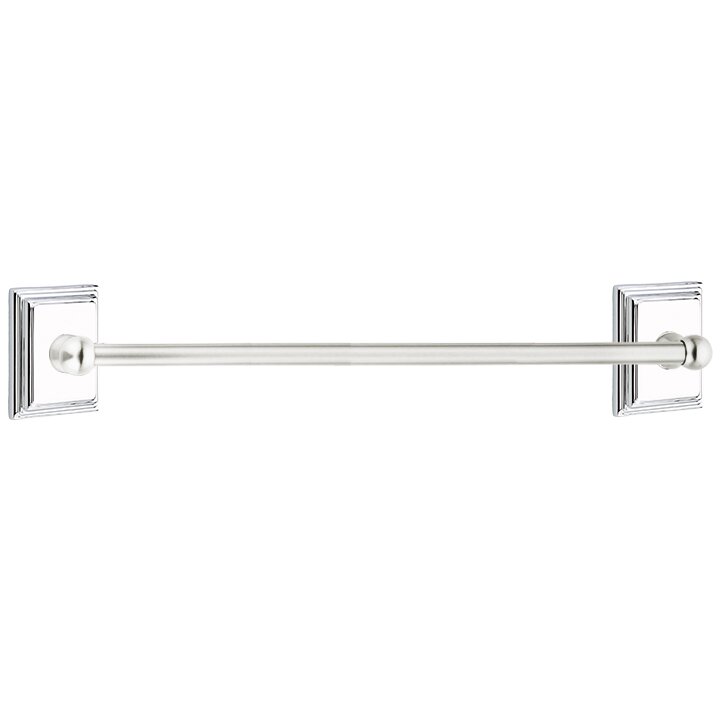 30" Single Towel Bar with Wilshire Rose in Polished Chrome