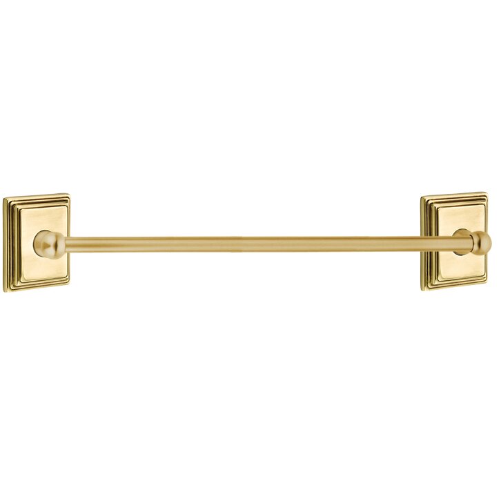 30" Single Towel Bar with Wilshire Rose in French Antique Brass