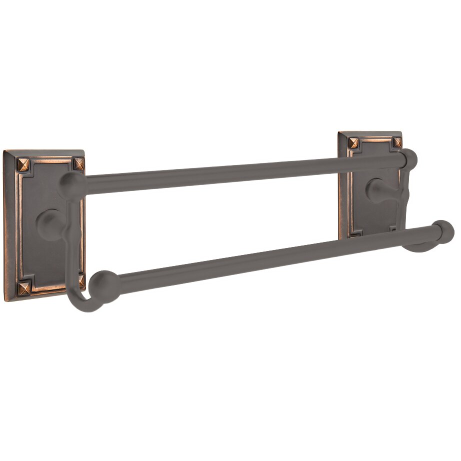 Arts & Crafts 18" Double Towel Bar in Oil Rubbed Bronze