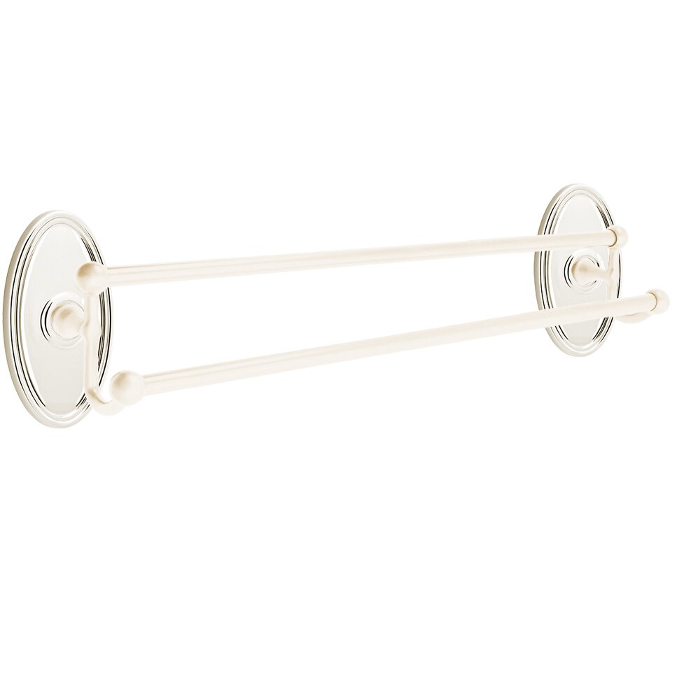 Oval 24" Double Towel Bar in Lifetime Polished Nickel