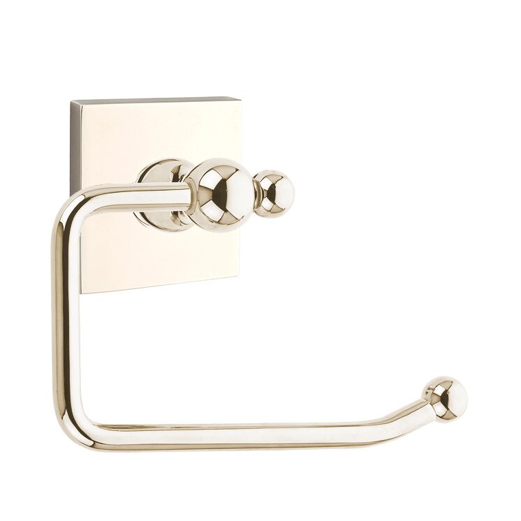 Square Bar Style Tissue Holder in Lifetime Polished Nickel