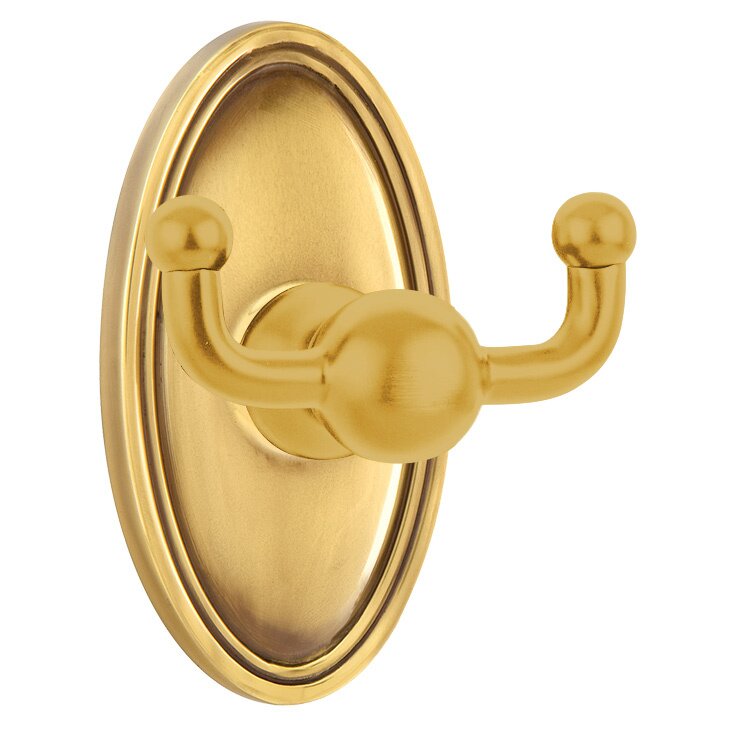 Oval Double Hook in French Antique Brass