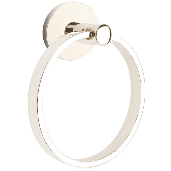 Small Disk Towel Ring in Lifetime Polished Nickel