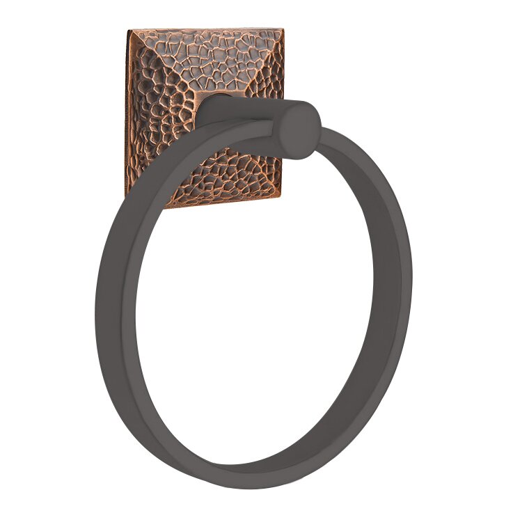 Hammered Towel Ring in Oil Rubbed Bronze