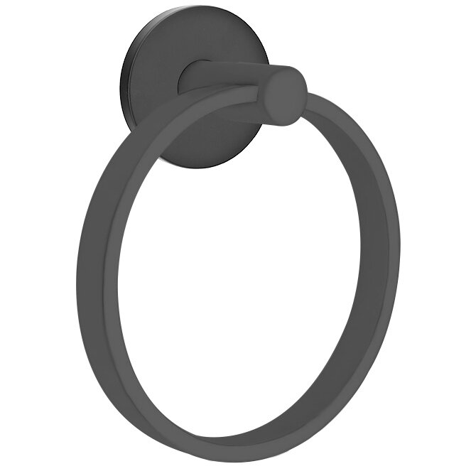 Regular Disk Towel Ring in Flat Black