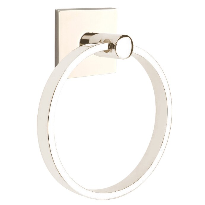 Square Towel Ring in Lifetime Polished Nickel