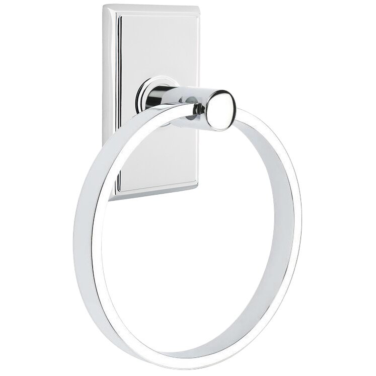 Rectangular Towel Ring in Polished Chrome