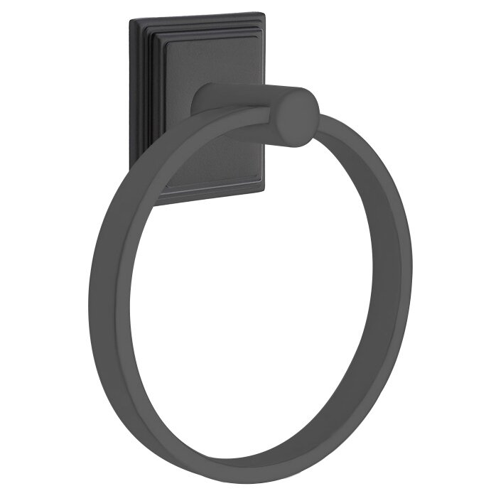 Wilshire Towel Ring in Flat Black
