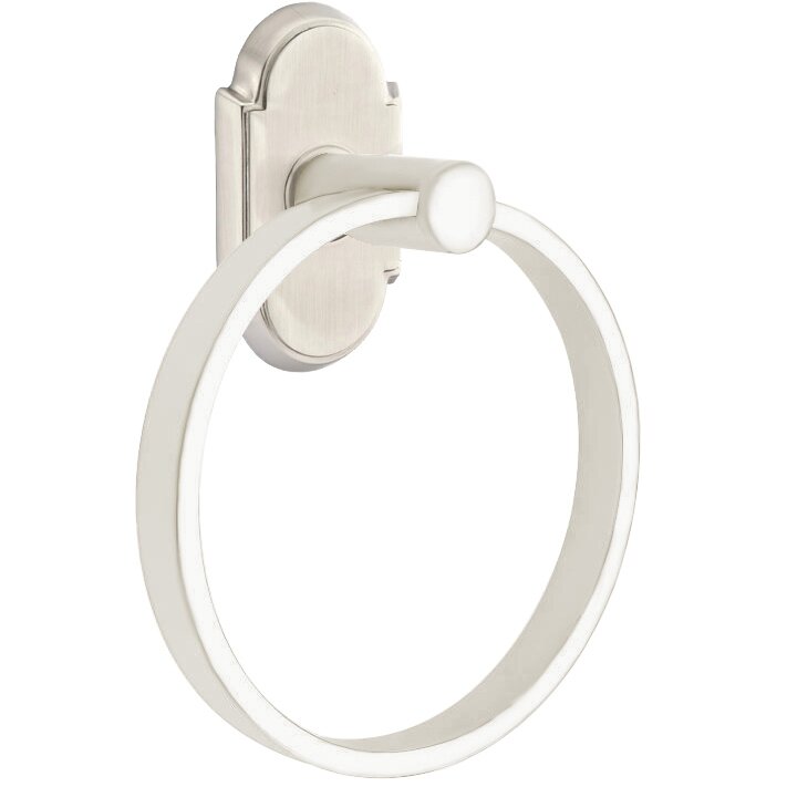 Arched Towel Ring in Satin Nickel