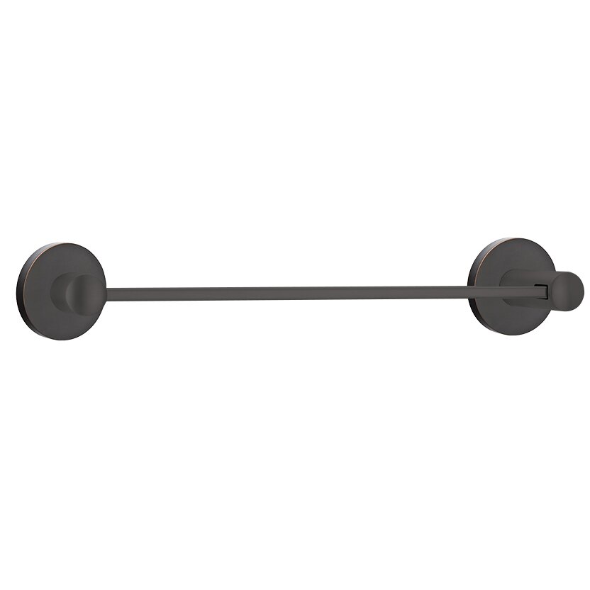 Small Disk 18" Single Towel Bar in Oil Rubbed Bronze