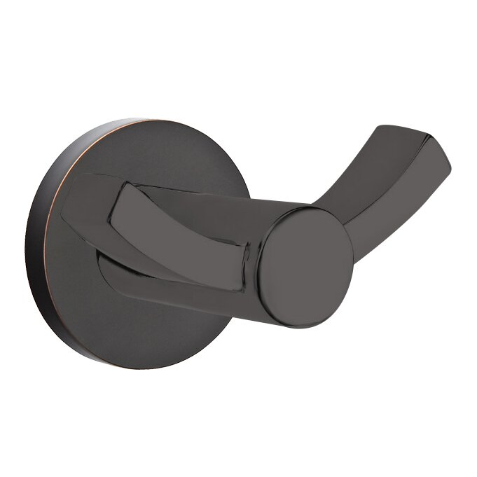 Small Disk Double Hook in Oil Rubbed Bronze