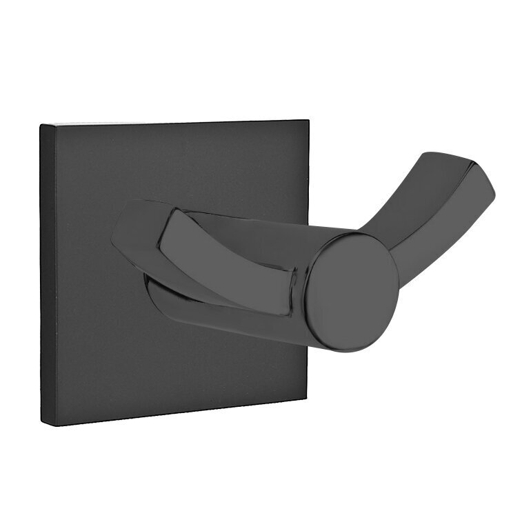 Square Double Hook in Flat Black