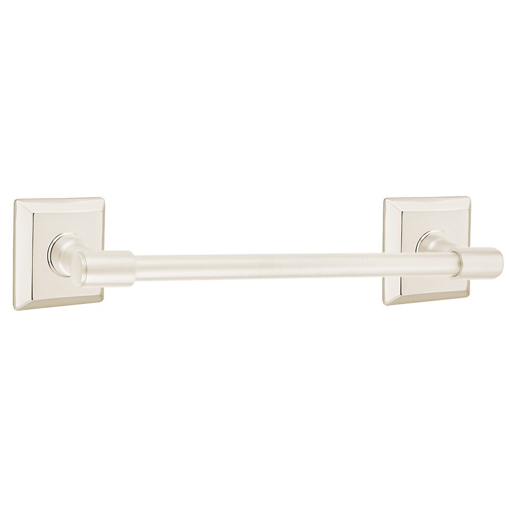 18" Towel Bar with Quincy Rosette in Lifetime Polished Nickel