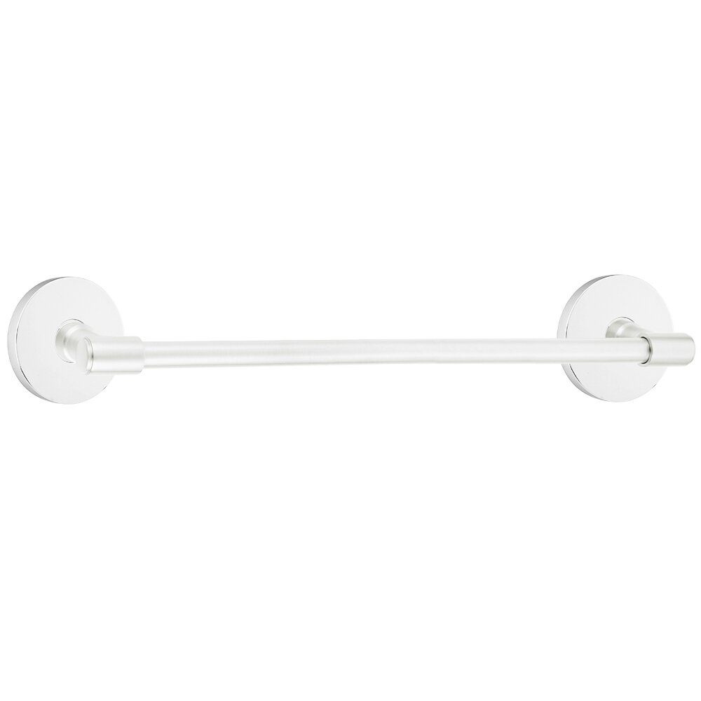 30" Towel Bar with Disk Rosette in Polished Chrome
