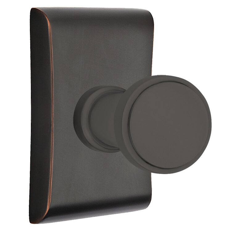 Transitional Brass Hook with Neos Rosette in Oil Rubbed Bronze