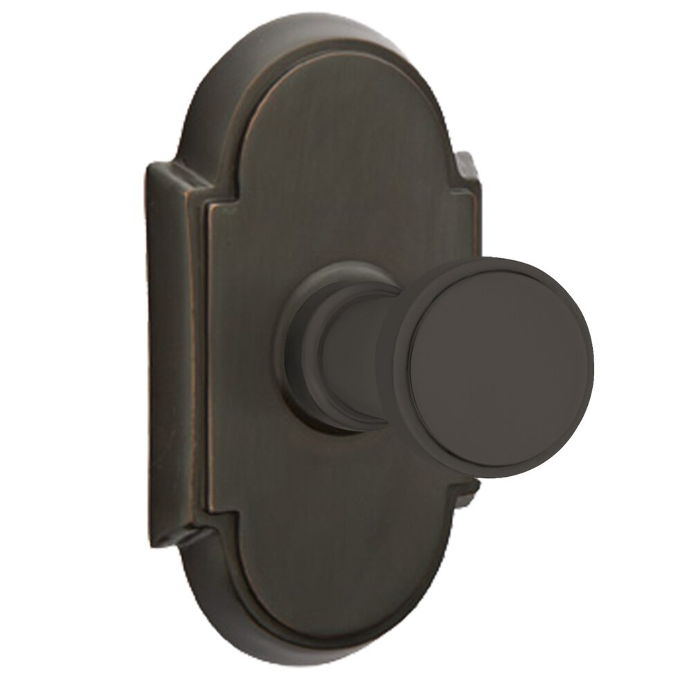 Transitional Brass Hook with #8 Rosette in Oil Rubbed Bronze