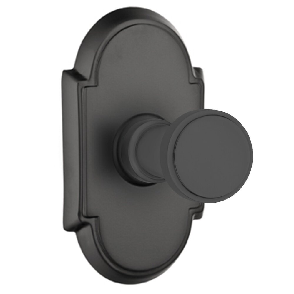 Transitional Brass Hook with #8 Rosette in Flat Black