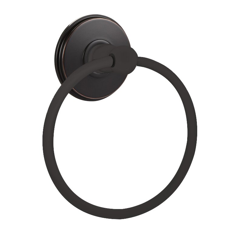Towel Ring with Watford Rosette in Oil Rubbed Bronze
