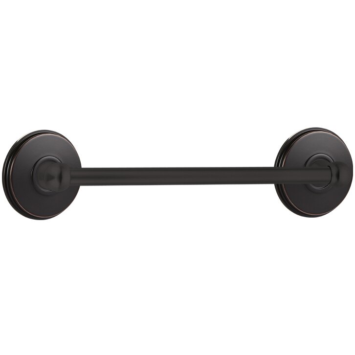 18" Single Towel Bar with Watford Rose in Oil Rubbed Bronze