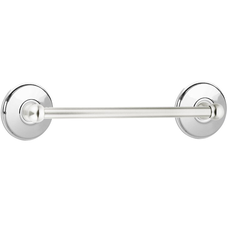 18" Single Towel Bar with Watford Rose in Polished Chrome